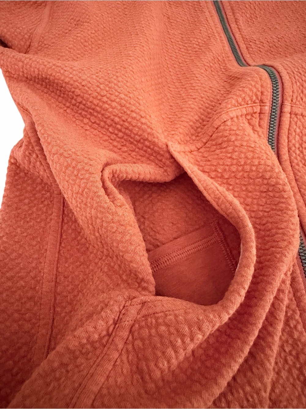 LULULEMON Heathered Brick/White All Yours Zip Hoodie Bubble Dot 6 - Picture 8 of 16